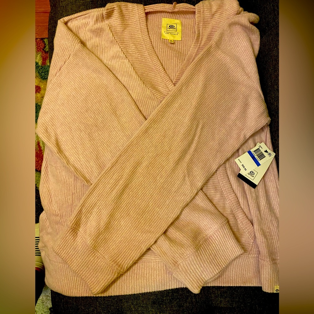 Rip Curl Lavender cozy v-neck hoodie.  Brand new with tags. Size XL